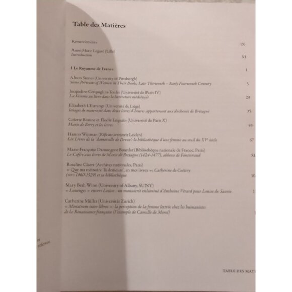 Livres Et Lectures De Femmes En Europe Entre Moyen Age Et Renaissance Legare HC - Picture 5 of 9